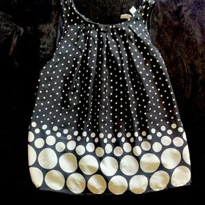 Elle Black and White Polka Dot Blouse
